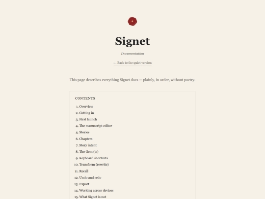 appsngames/Signet/normaldoc screenshot
