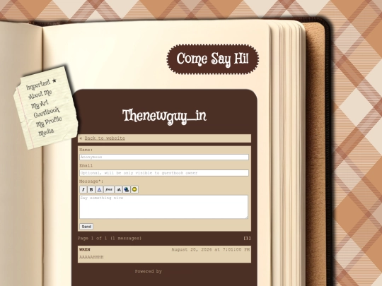 guestbook screenshot