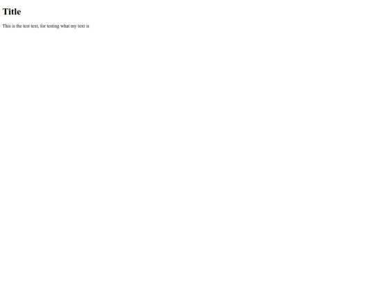 test screenshot