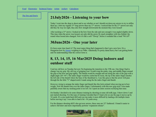 FolderArchery/ArcheryMainHomePage screenshot