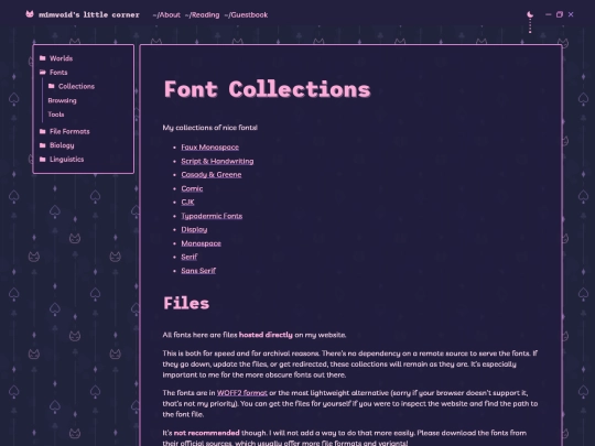 fonts/collections screenshot