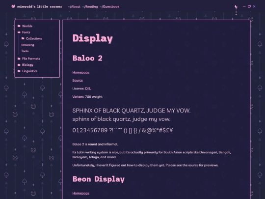 fonts/collections/display screenshot