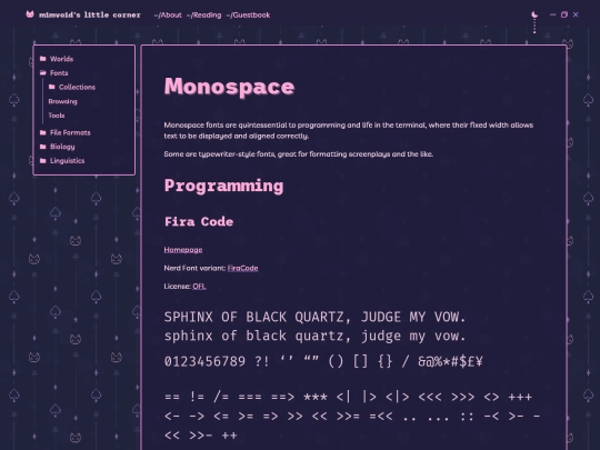 fonts/collections/monospace screenshot