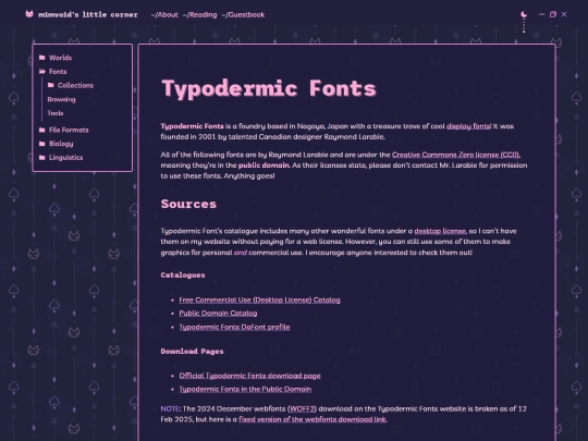 fonts/collections/typodermic screenshot