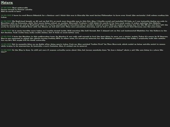 Blog screenshot