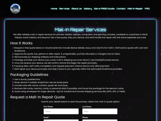 Website screenshot