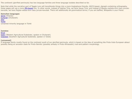 taggle/conlangs screenshot
