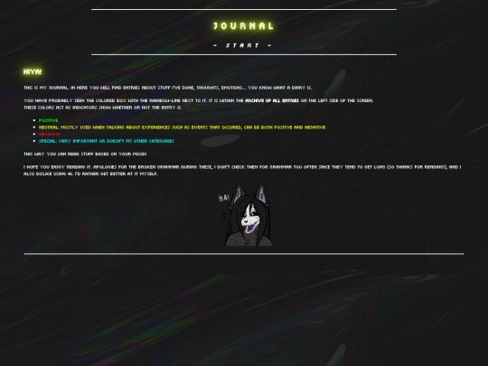 Journal/journal-start screenshot