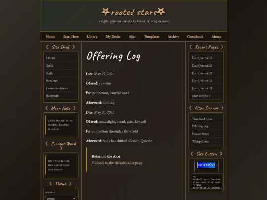 offering-log screenshot