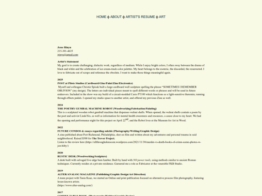 resume screenshot
