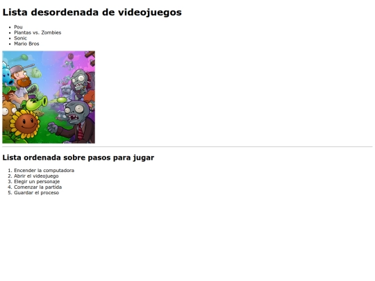 listas screenshot