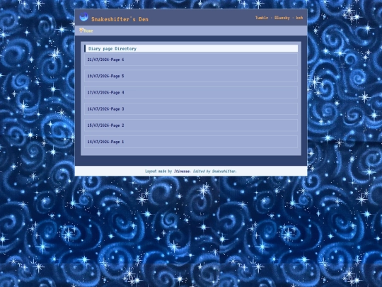 Diary screenshot