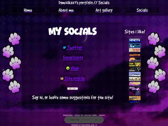 socials screenshot