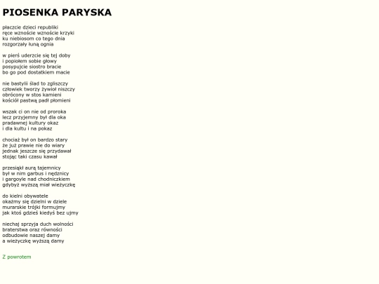 teksty/paryska screenshot