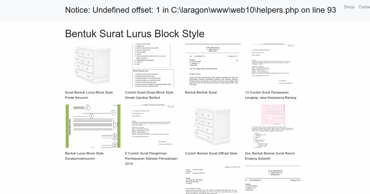 Bentuk Surat Lurus Block Style