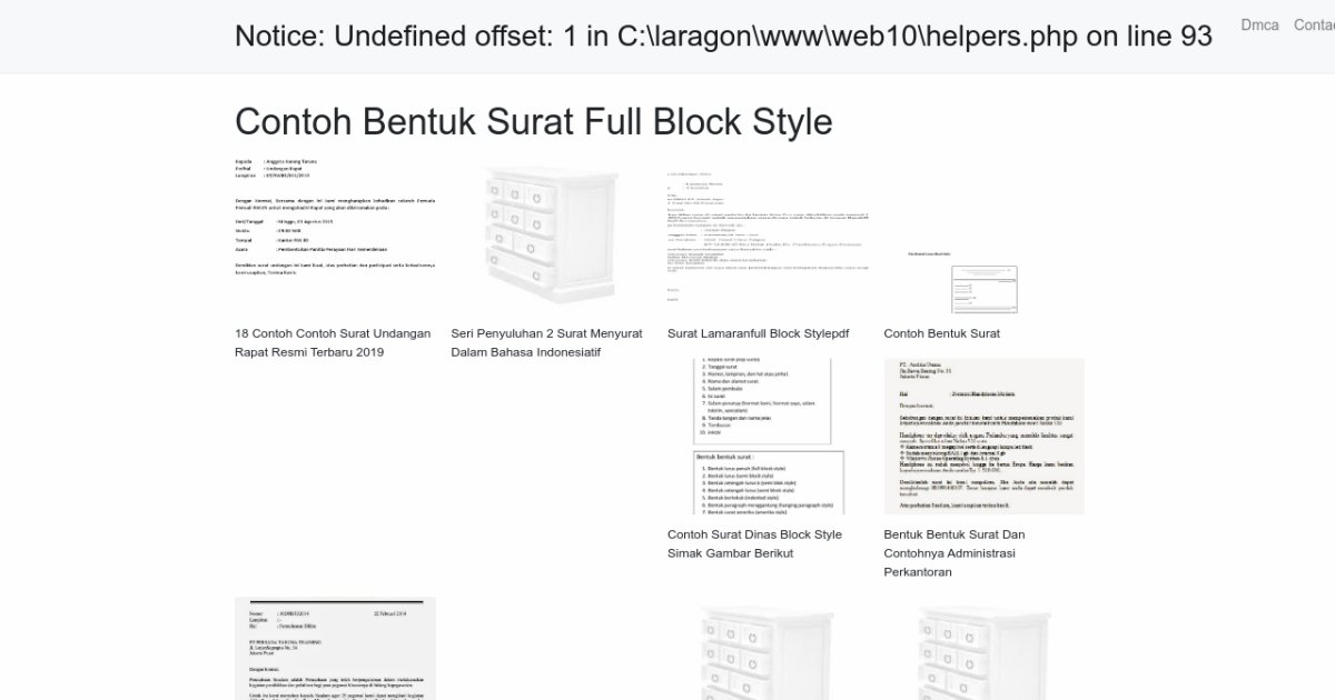 Contoh Bentuk Surat Full Block Style 7675