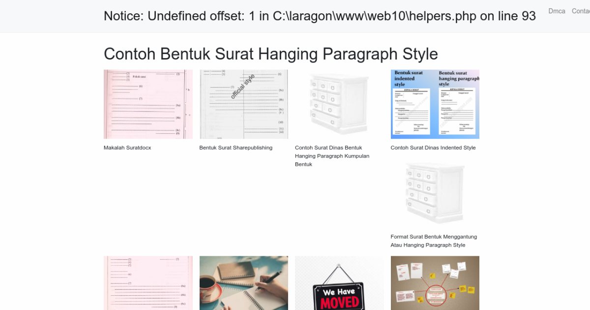 Contoh Bentuk Surat Hanging Paragraph Style 9329