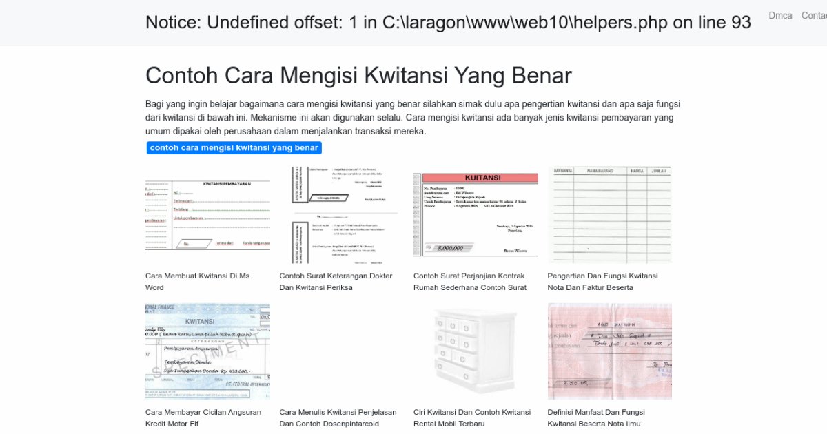 Contoh Cara Mengisi Kwitansi Yang Benar