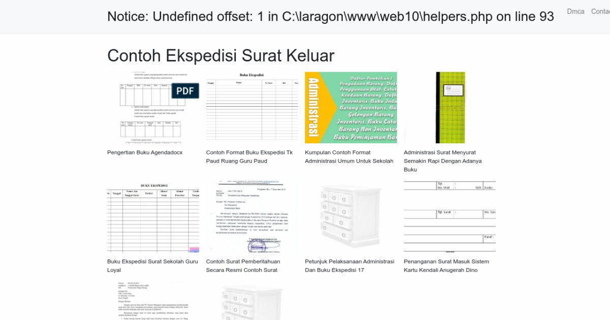 Contoh Ekspedisi Surat Keluar