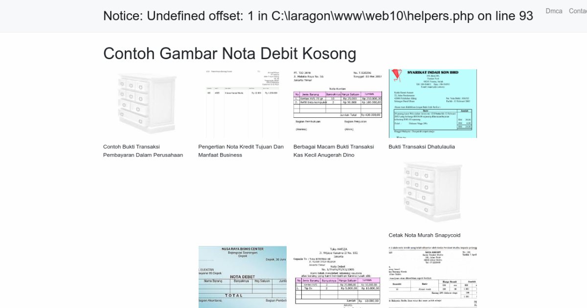 Contoh Gambar Nota Debit Kosong