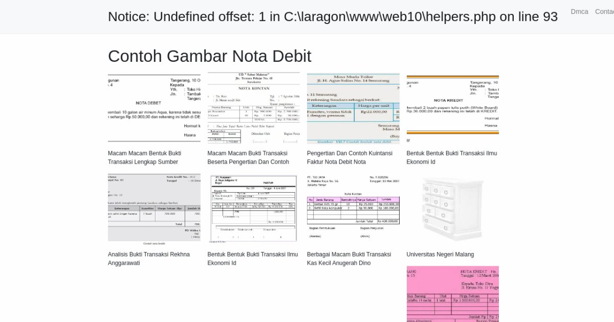 Contoh Gambar Nota Debit