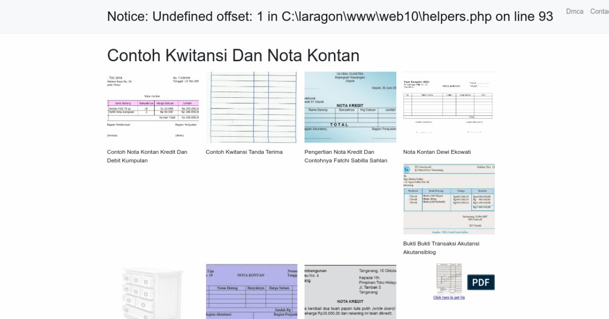 Contoh Kwitansi Dan Nota Kontan