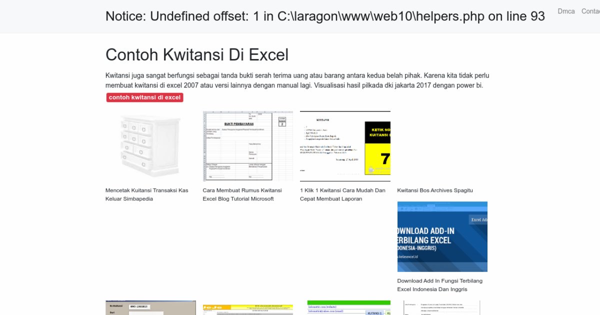 Contoh Kwitansi Di Excel