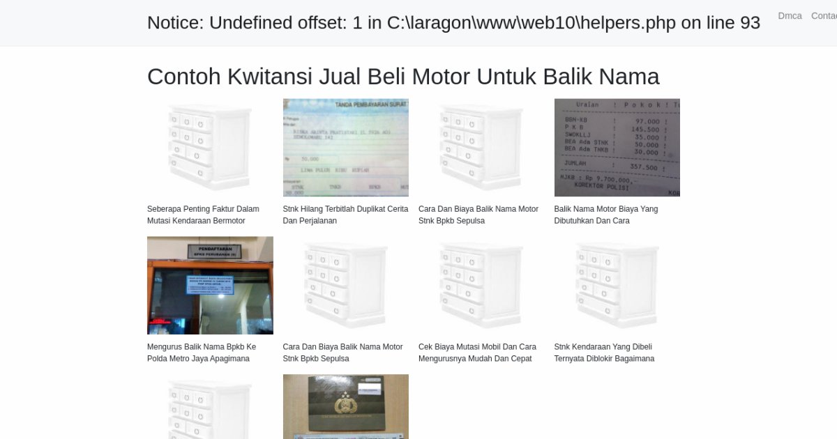 Contoh Kwitansi Jual Beli Motor Untuk Balik Nama