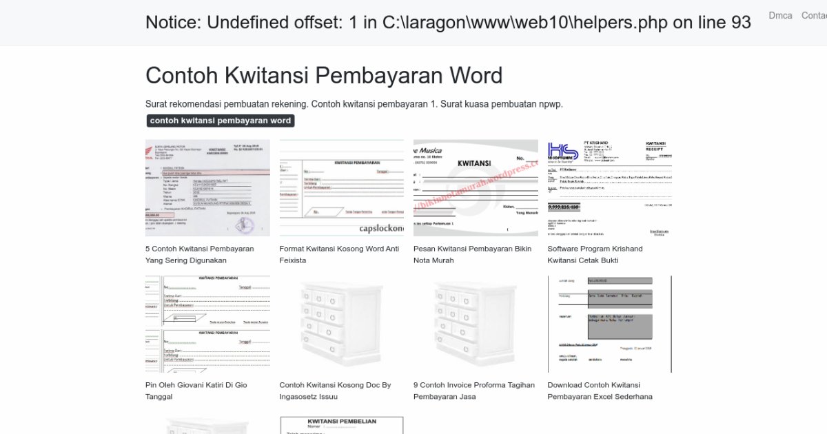 Contoh Kwitansi Pembayaran Word