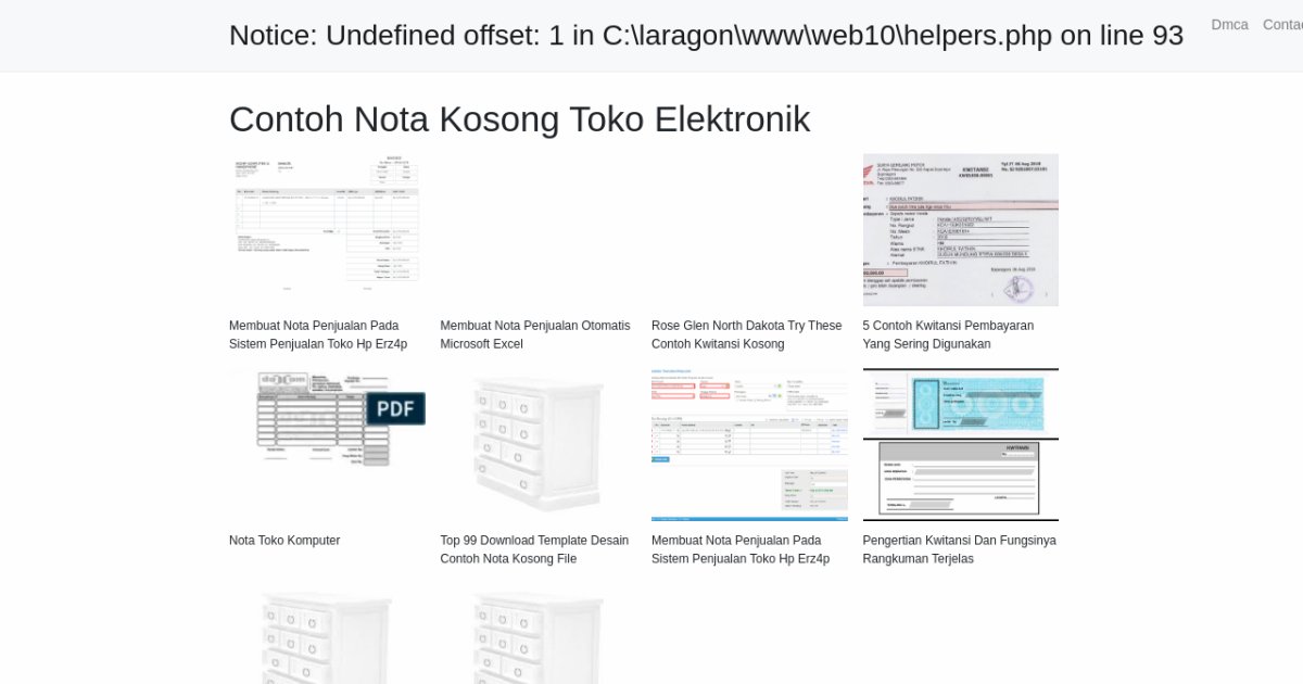 Contoh Nota Kosong Toko Elektronik 7027