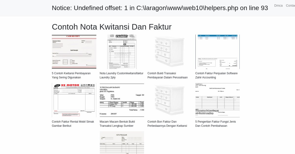 Contoh Nota Kwitansi Dan Faktur 3606