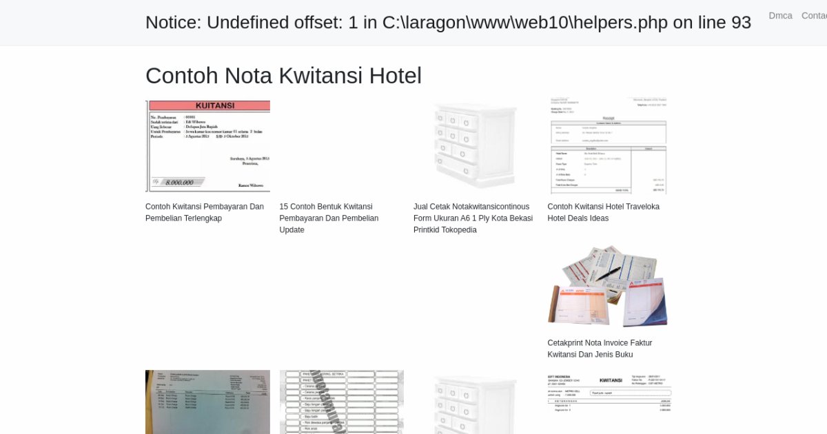 Contoh Nota Kwitansi Hotel