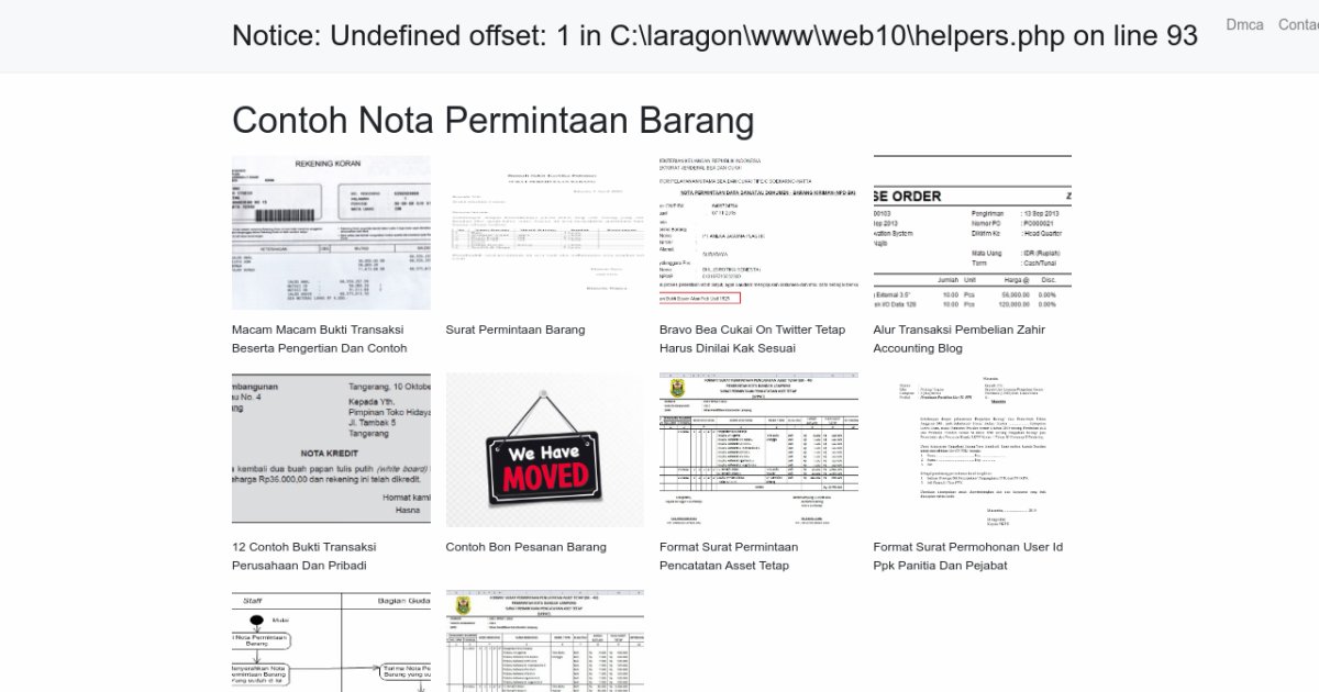 Contoh Nota Permintaan Barang 5822