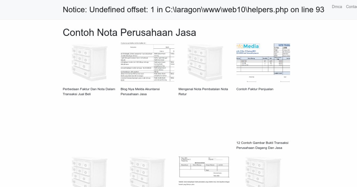 Contoh Nota Perusahaan Jasa