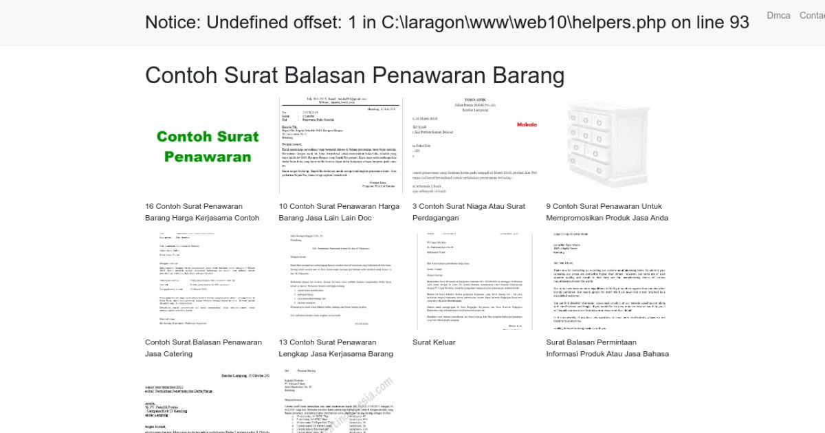 Contoh Surat Balasan Penawaran Barang