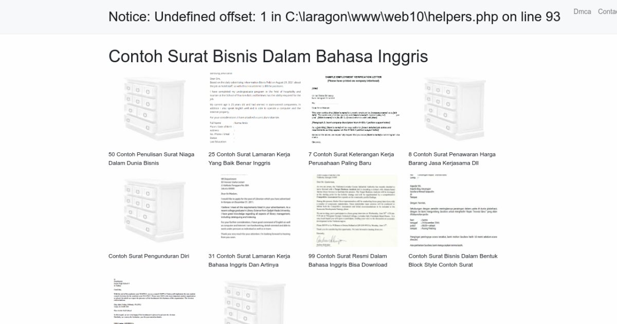 Contoh Surat Bisnis Dalam Bahasa Inggris