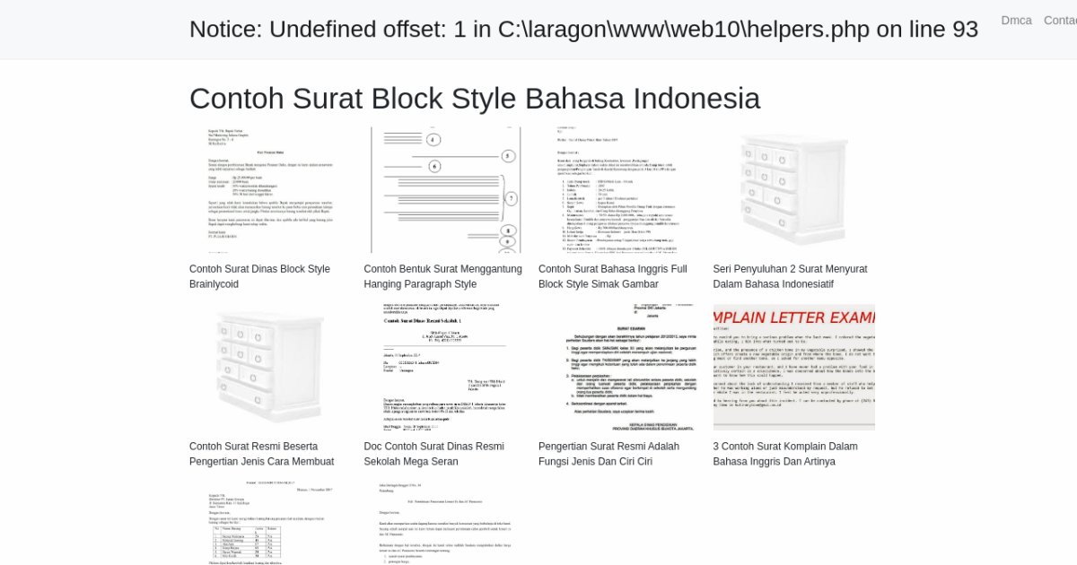 Contoh Surat Block Style Bahasa Indonesia 7124