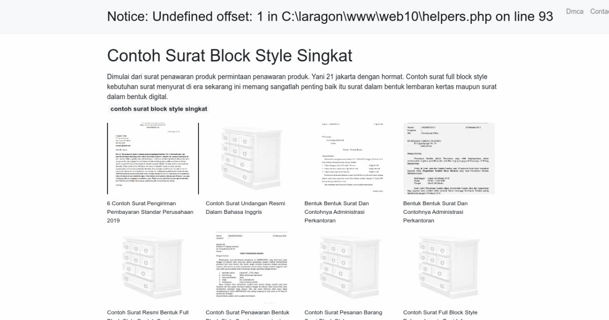 Contoh Surat Block Style Singkat 0024