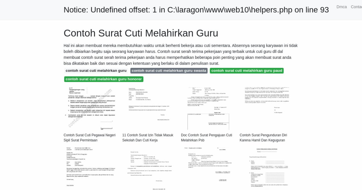 Contoh Surat Cuti Melahirkan Guru