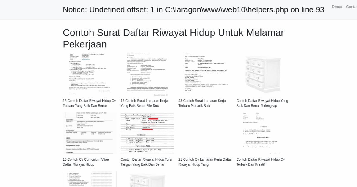 Contoh Surat Daftar Riwayat Hidup Untuk Melamar Pekerjaan