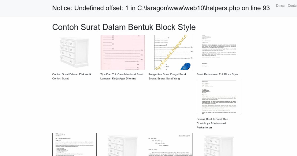 Contoh Surat Dalam Bentuk Block Style