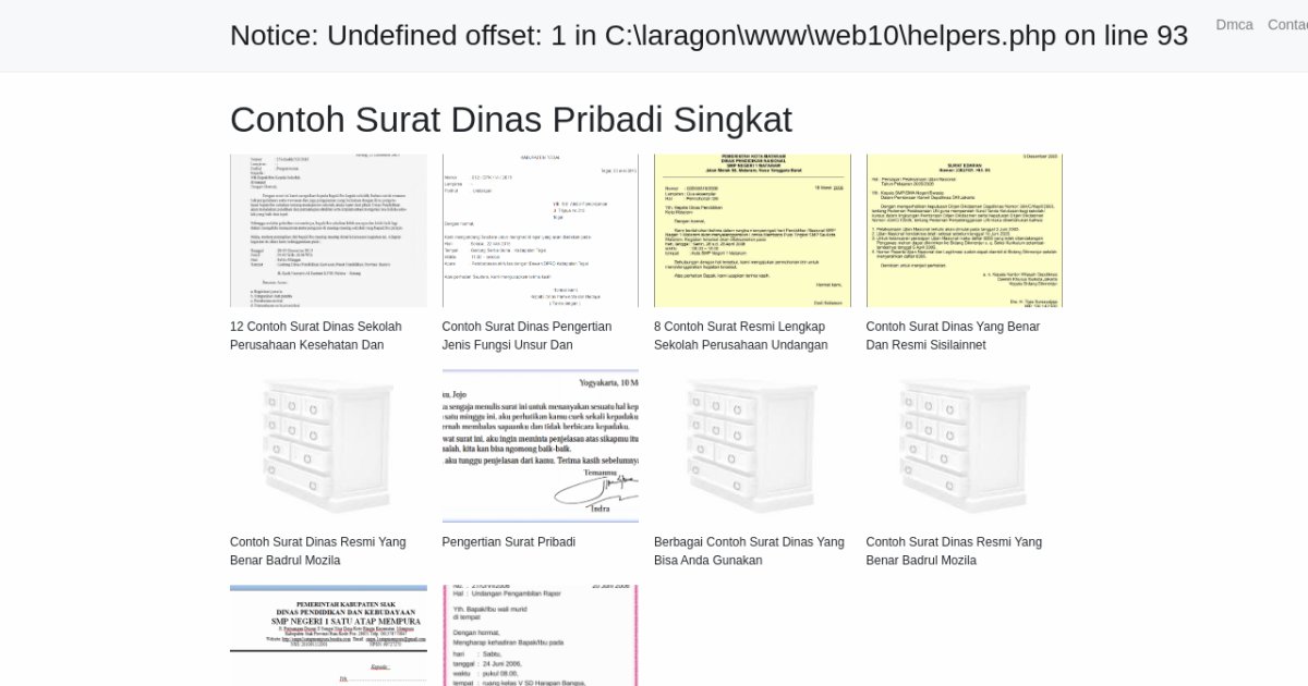 Contoh Surat Dinas Pribadi Singkat