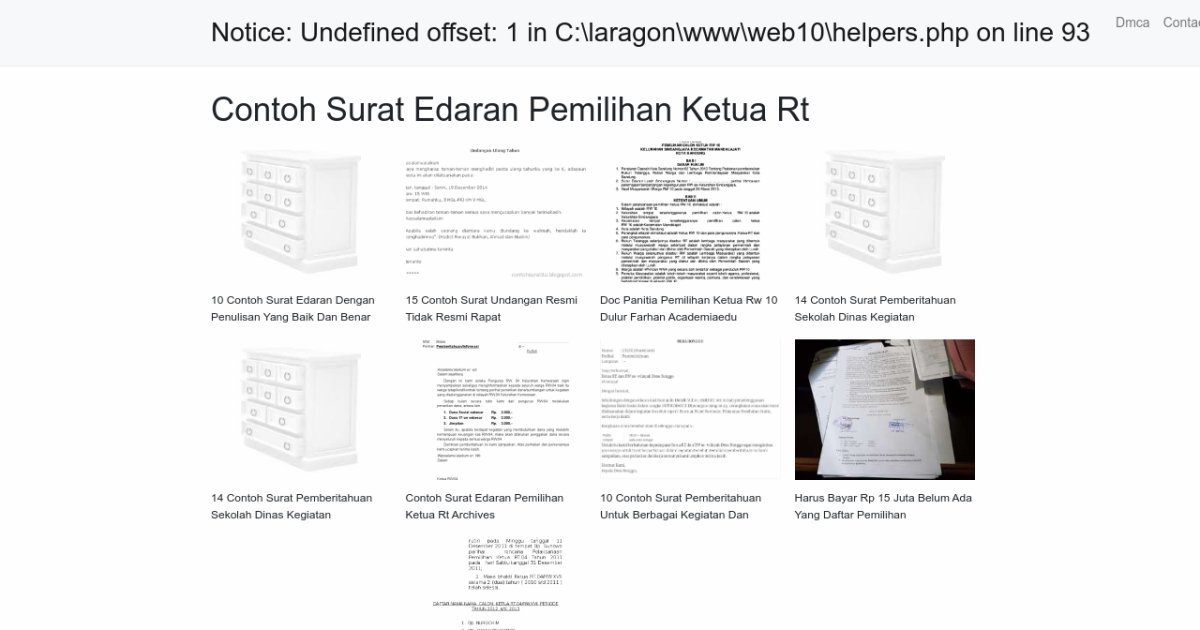 Contoh Surat Edaran Pemilihan Ketua Rt