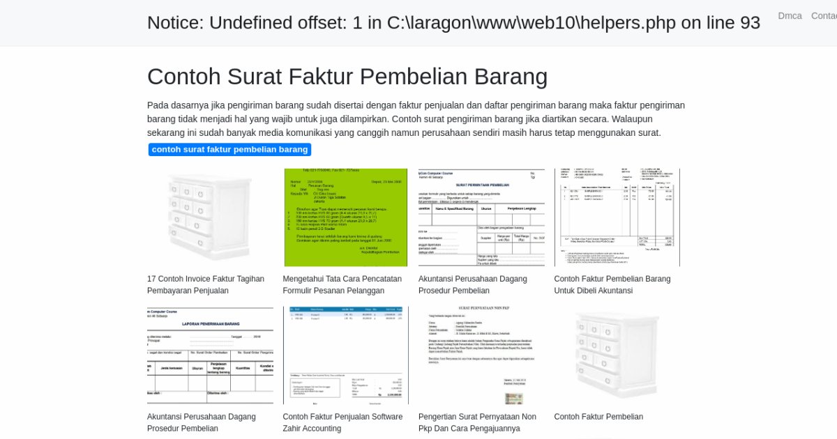 Contoh Surat Faktur Pembelian Barang