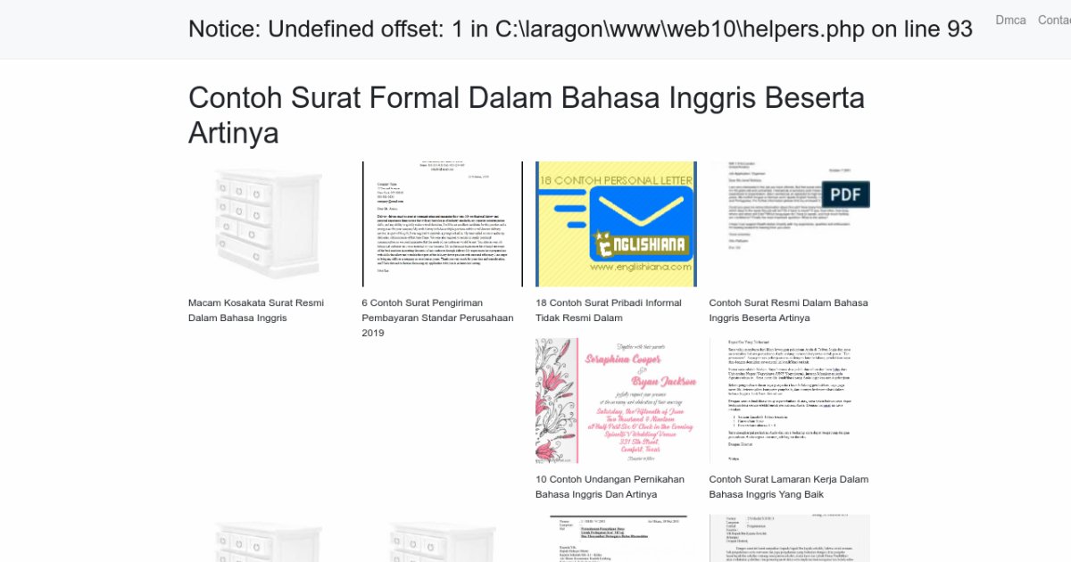 Contoh Surat Formal Dalam Bahasa Inggris Beserta Artinya 