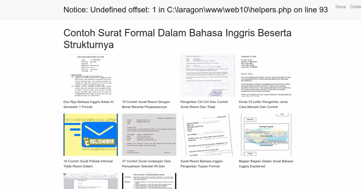 Contoh Surat Formal Dalam Bahasa Inggris Beserta Strukturnya