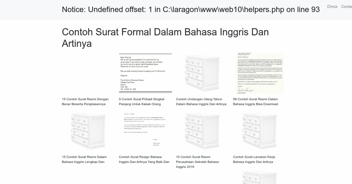 Contoh Surat Formal Dalam Bahasa Inggris Dan Artinya 