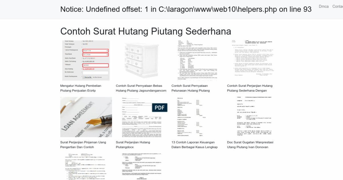 Contoh Surat Hutang Piutang Sederhana