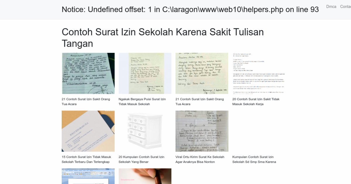 Contoh Surat Izin Sekolah Karena Sakit Tulisan Tangan