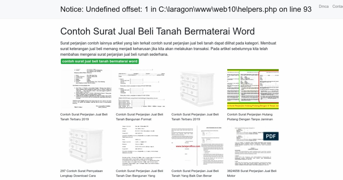 Contoh Surat Jual Beli Tanah Bermaterai Word